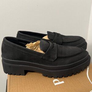 Portland Leather, "Zoe" Chunk Loafer in Shadow Black